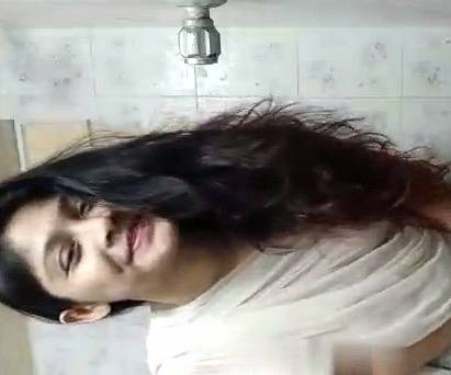 Dhaka Monipuri girl bathing in Saree XXXSONA